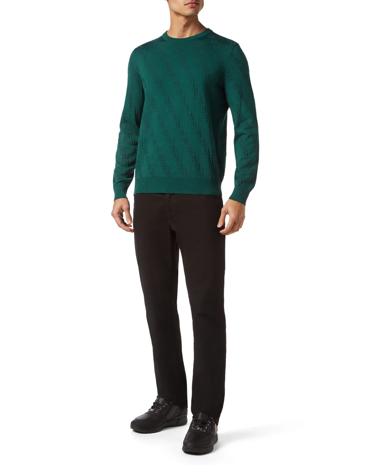 Wool and Silk Pullover Round Neck LS, цвет: Зеленый