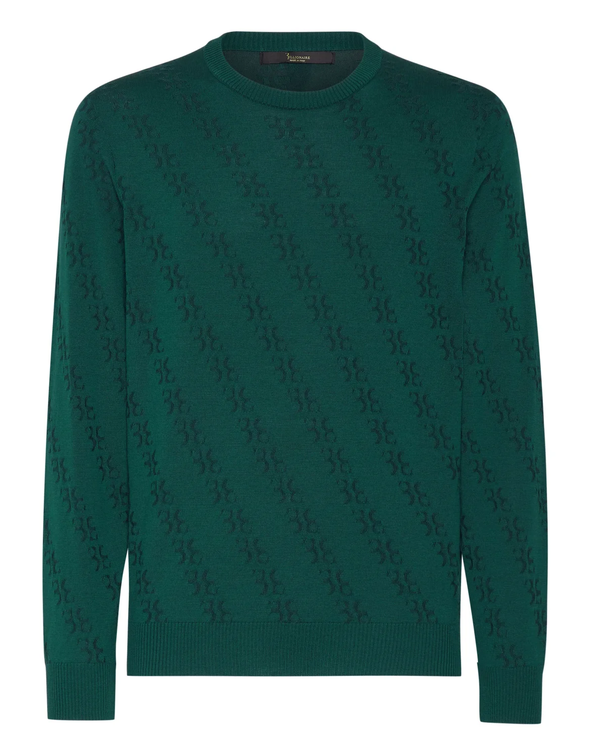 Wool and Silk Pullover Round Neck LS, цвет: Зеленый
