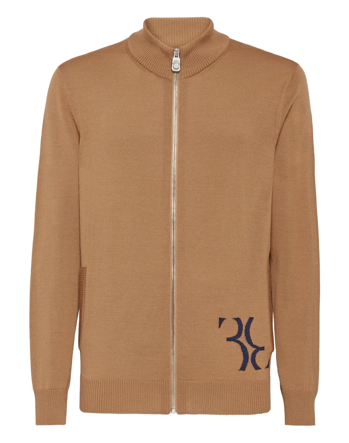 Wool and Silk Pullover full zip, цвет: Бежевый