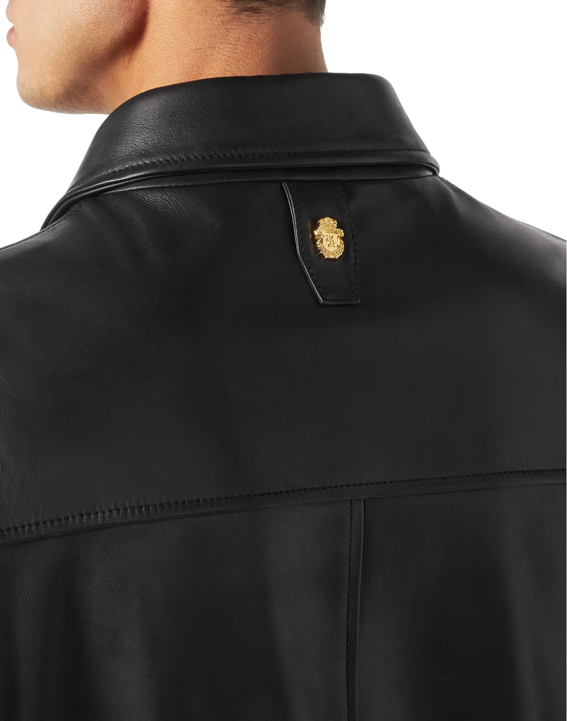 Leather Bomber, цвет: Черный