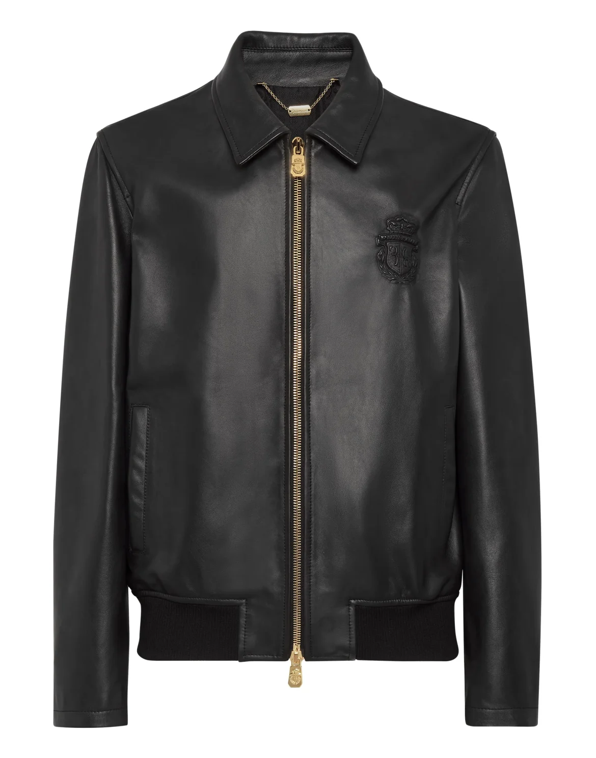 Leather Bomber, цвет: Черный