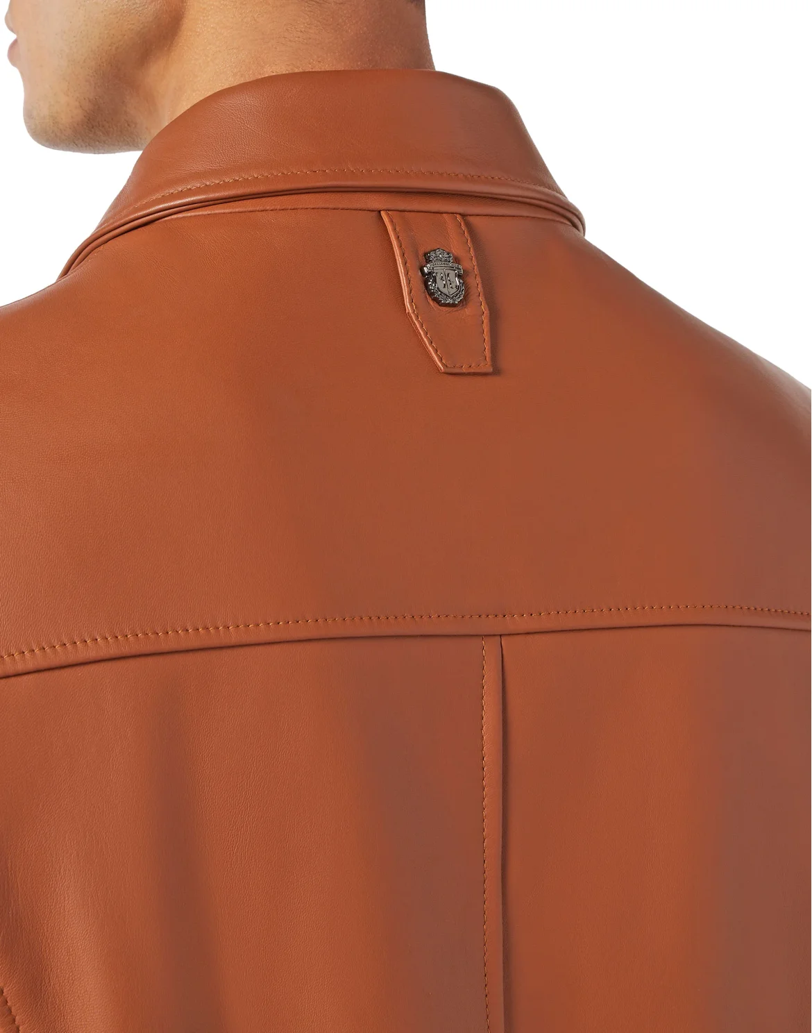 Leather Bomber, цвет: Коричневый