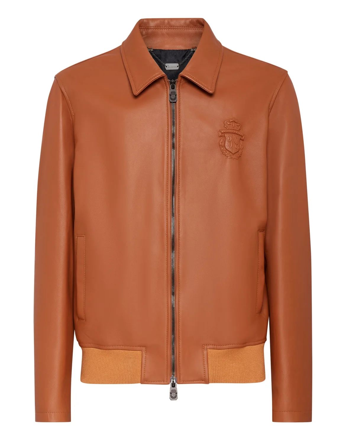 Leather Bomber, цвет: Коричневый