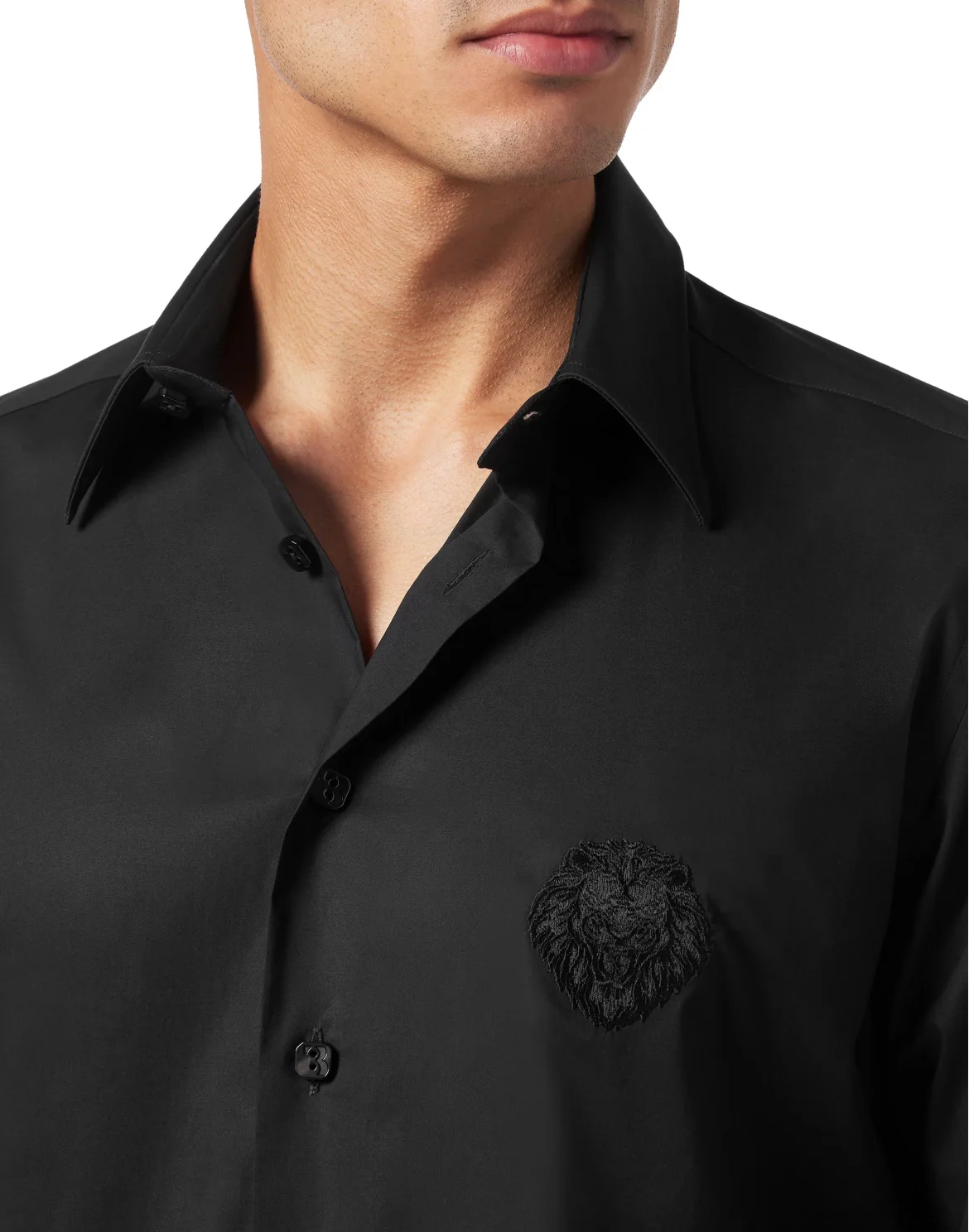 Shirt Slim Fit, цвет: Черный