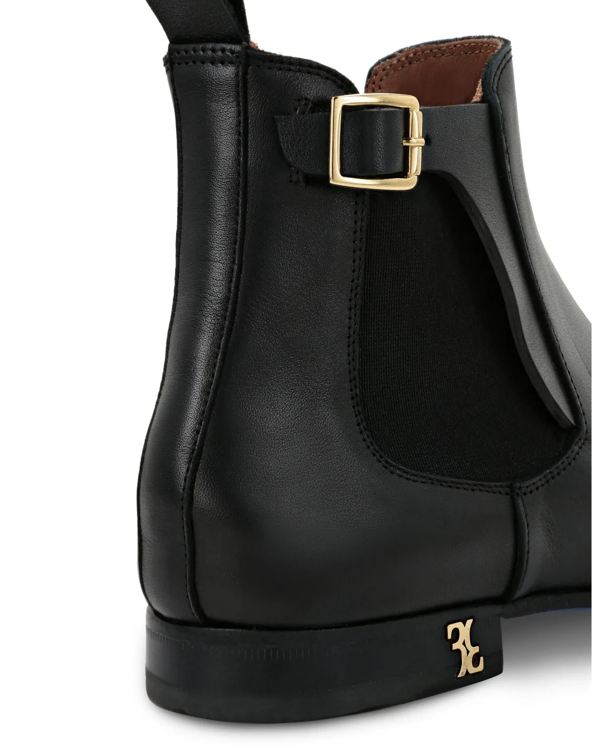 Leather Boots Low Flat, цвет: Черный