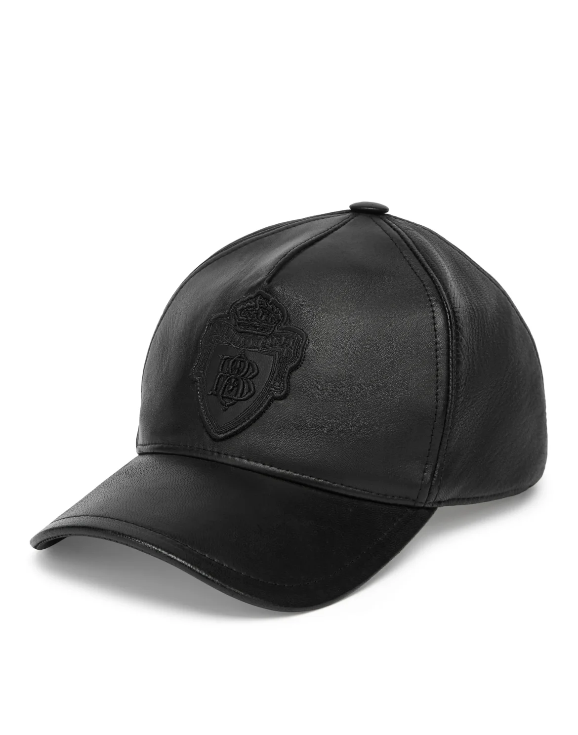 Leather Baseball Cap, цвет: Черный