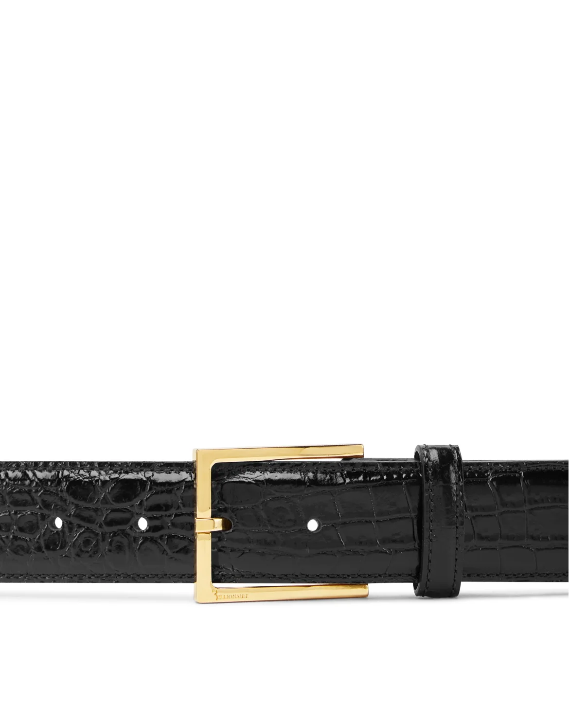Crocco Printed Leather Belt, цвет: Черный
