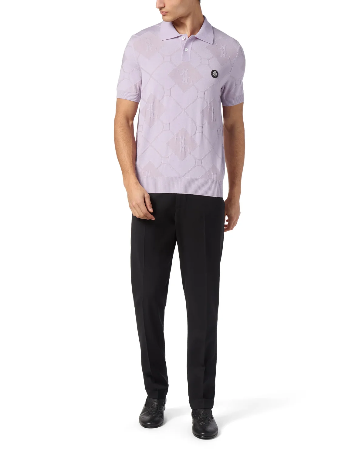 Silk/Wool Pullover Polo-Neck SS, цвет: Розовый