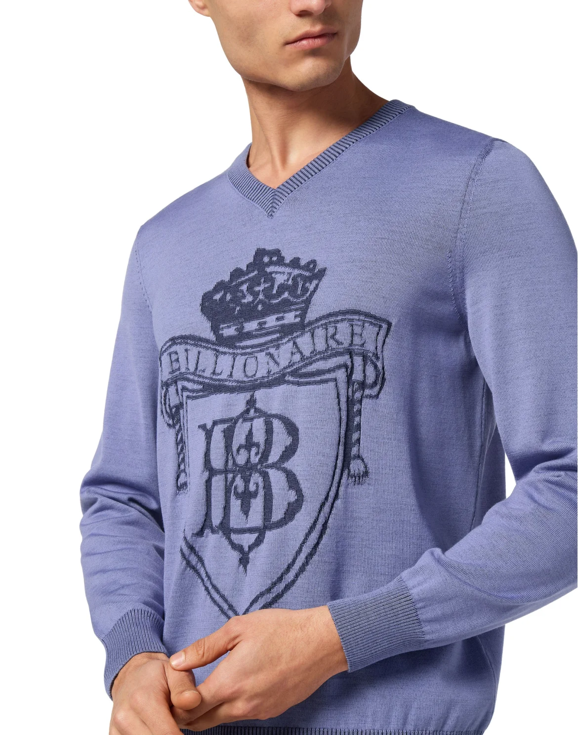 Silk/Wool Pullover V-Neck LS, цвет: Розовый