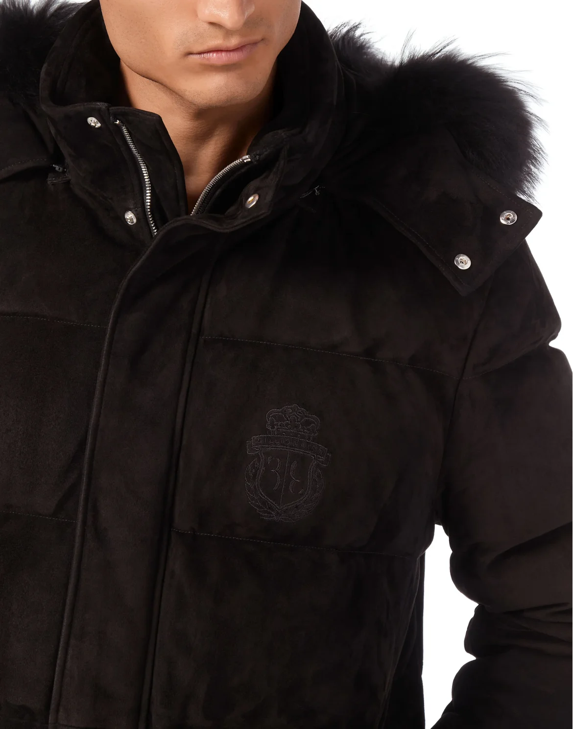 Suede Parka, цвет: Черный