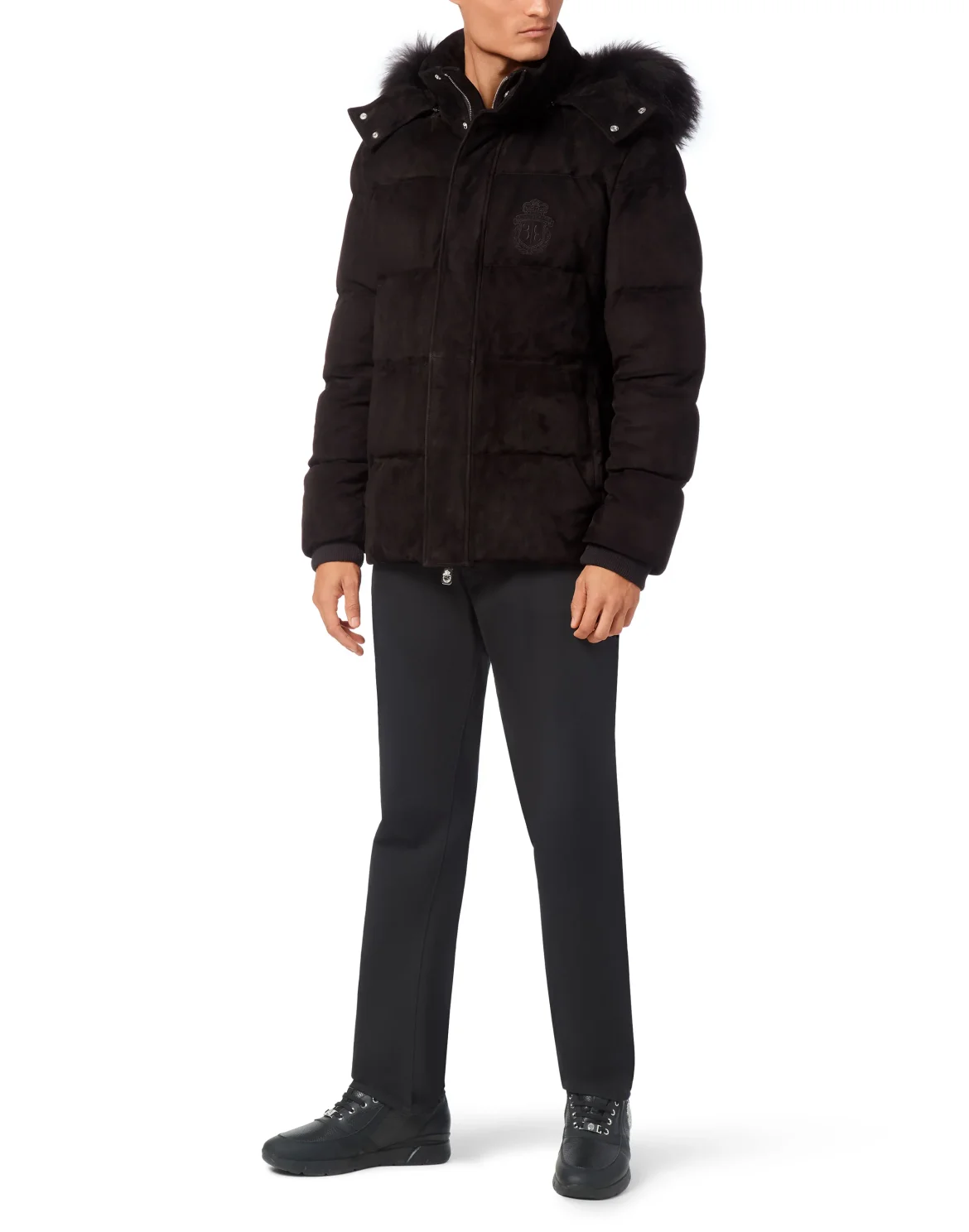 Suede Parka, цвет: Черный