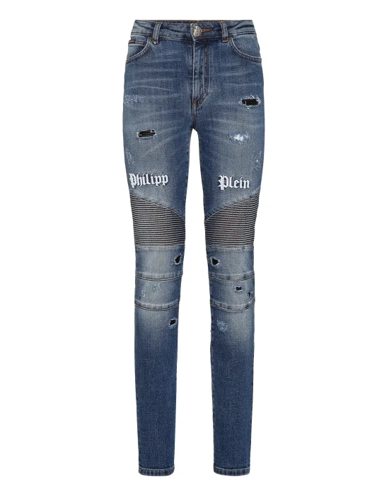 High Waist Biker Gothic Plein