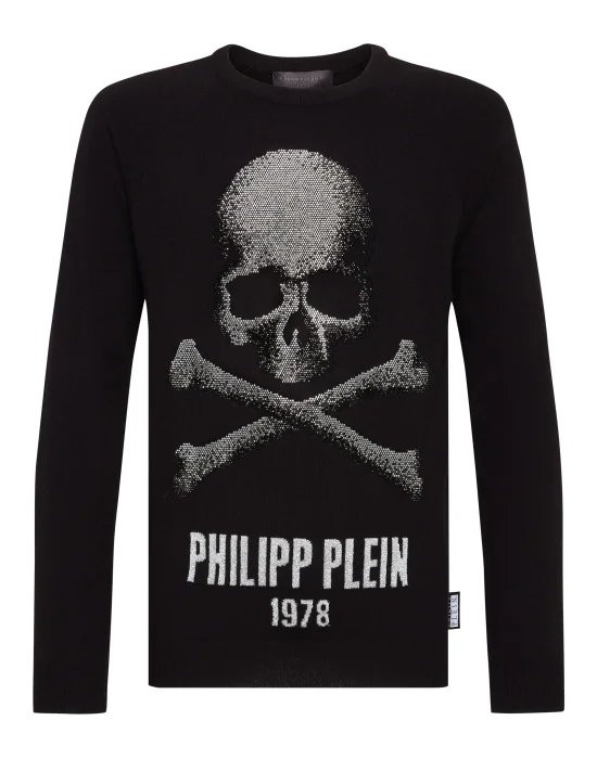 Pullover Round Neck LS Skull
