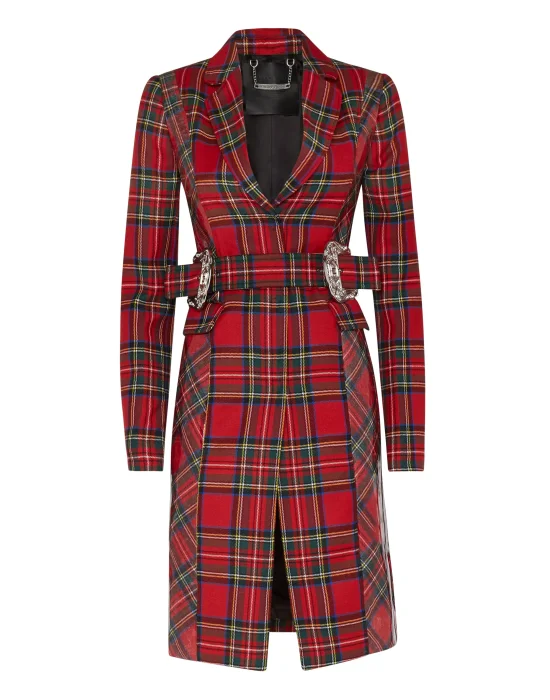 Coat Long Tartan