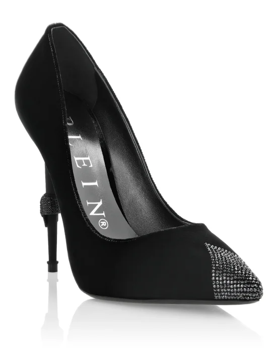 Velvet Decollete Hi-Heels Crystal
