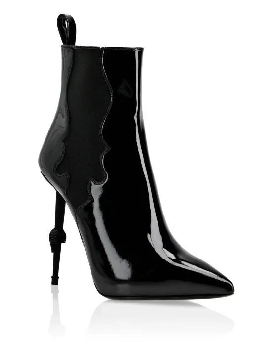 Boots Mid Heels High Skull