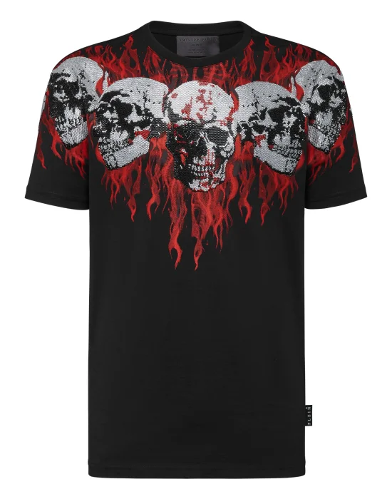 T-shirt Round Neck SS Skull on fire