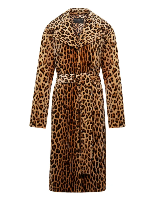 Leopard Intarsia Mink Coat