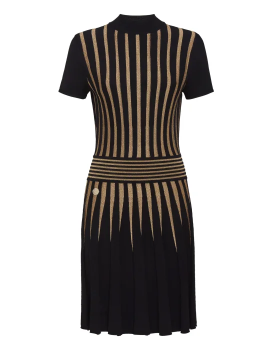 Knit Day Dress Gold