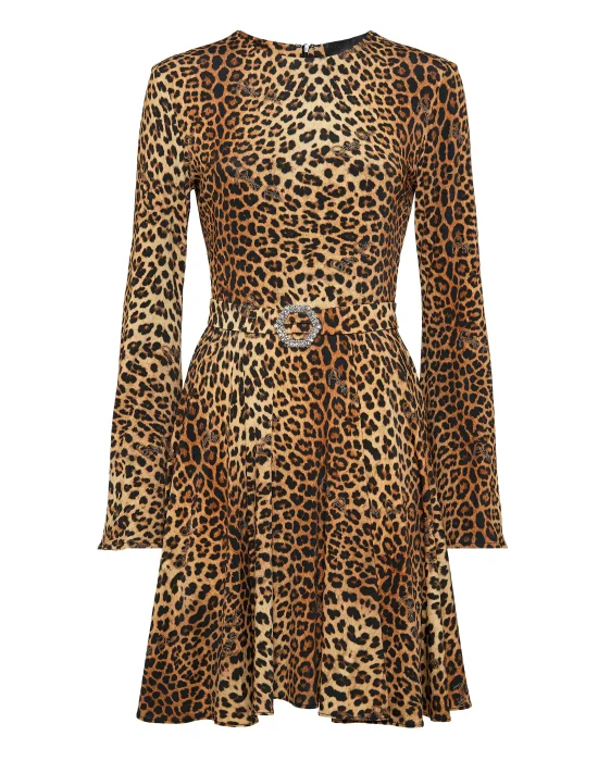 Short Dress Gilda Leopard