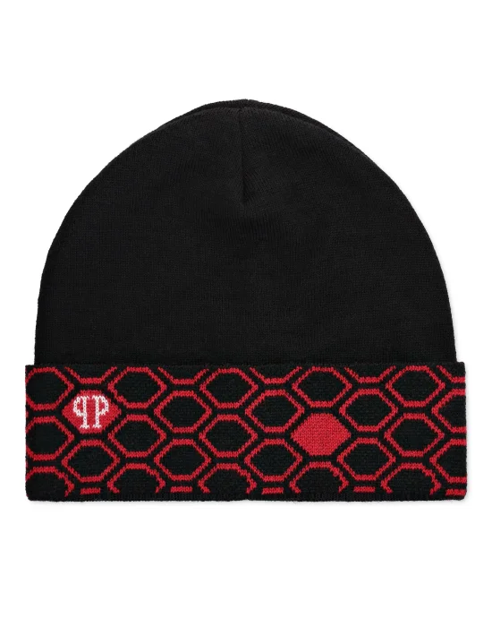 Wool Blend Hat Hexagon