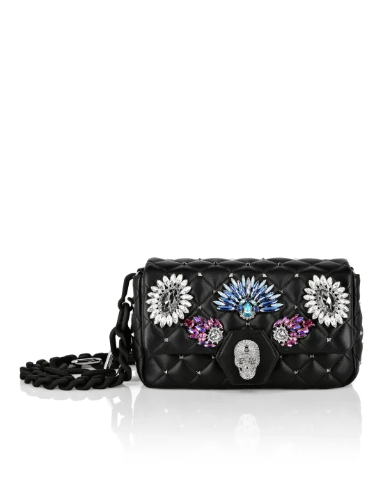 Leather Flap Bag Multicolor Brooches