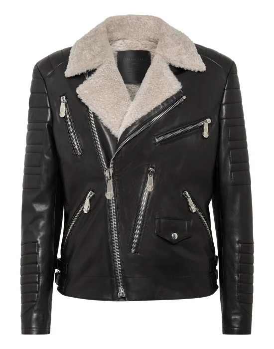 Lambskin shearling Biker Jacket Iconic Plein