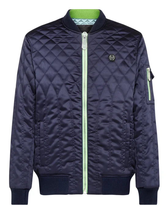 Quilted Nylon Bomber Iconic Plein