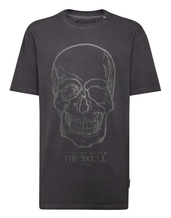 T-shirt Round Neck SS stones Skull