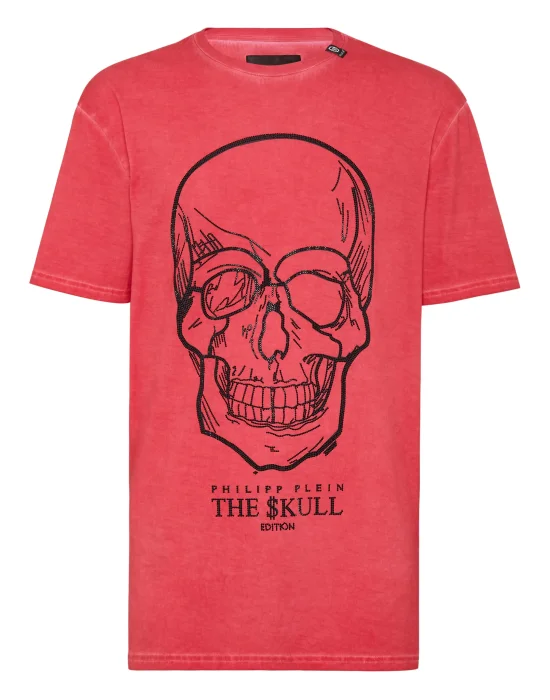 T-shirt Round Neck SS stones Skull