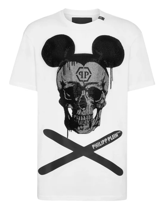 T-shirt Round Neck SS stones Skull