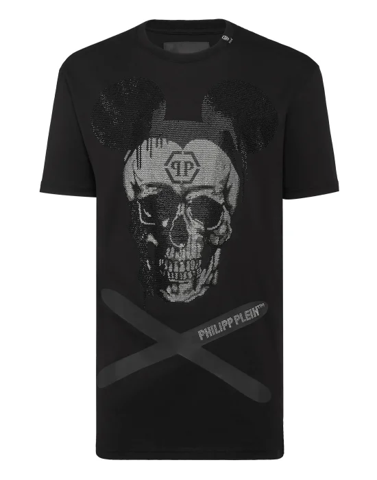 T-shirt Round Neck SS stones Skull