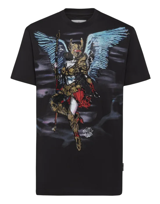 T-shirt Round Neck SS stones Angel Warrior