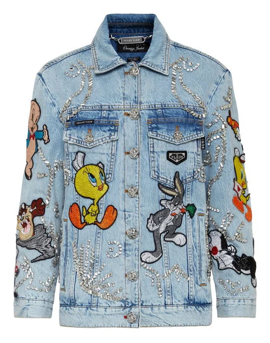 Denim Jacket Oversize Looney Tunes