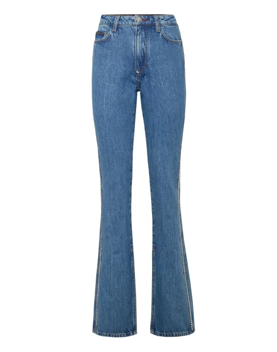 Denim Flare Fit Crystal Crystal