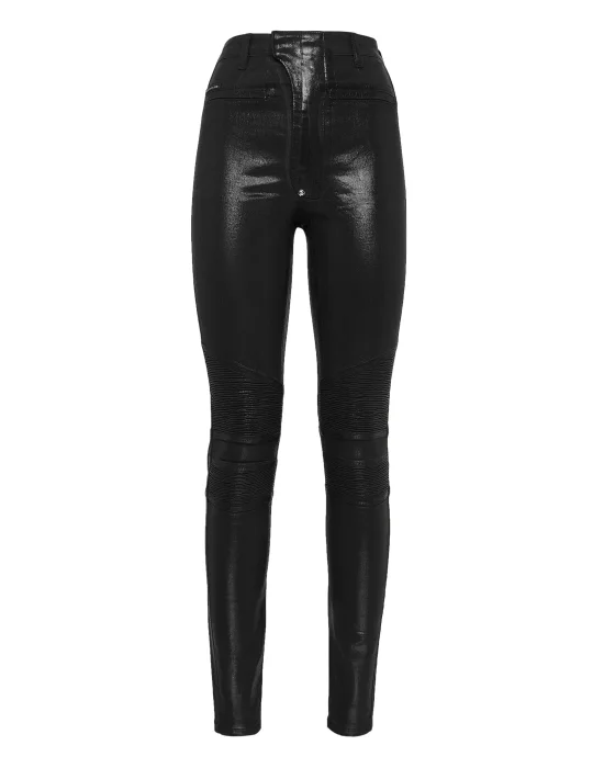 Denim  High Waist Biker Iconic Plein