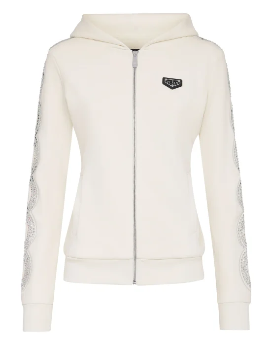 Hoodie sweatshirt Full Zip Crystal Cable
