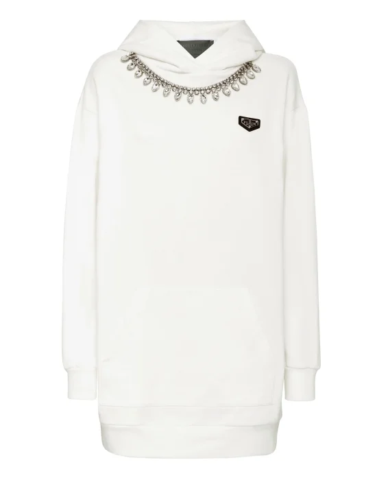 Jogging Hoodie Day Dress Crystal Chain