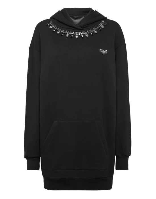 Jogging Hoodie Day Dress Crystal Chain