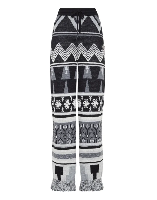Wool Jogging Trousers Fringe Navajo
