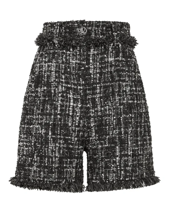 Bouclé Short Trousers Embroidery