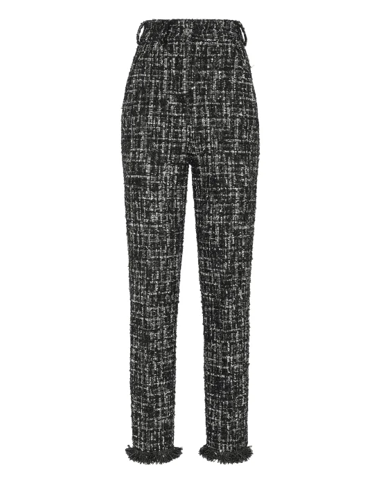 Bouclé Long Trousers Embroidery