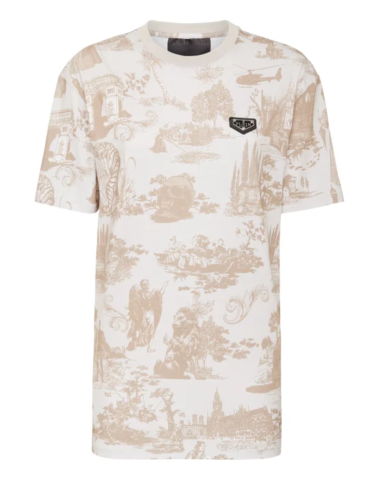 T-shirt Round Neck SS Crystal Chain En PLEIN air
