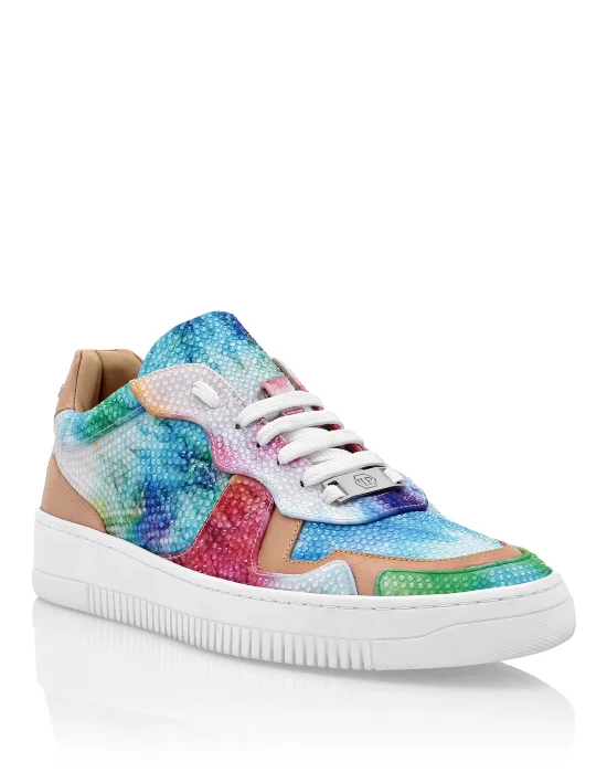 Satin Lo-Top Sneakers Tie dye