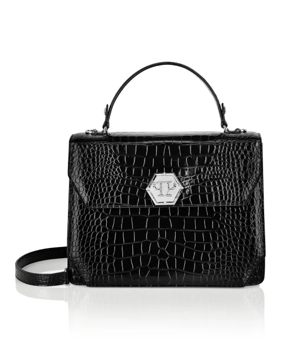 Leather Big Handle bag Cocco print Hexagon