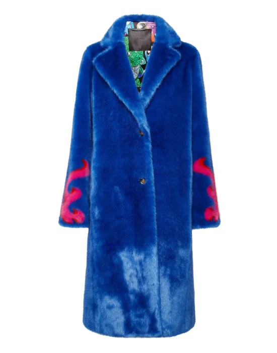 Eco fur Long Coat Monsters