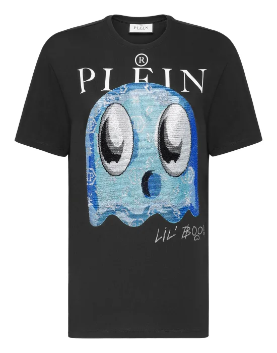 T-shirt Round Neck SS Man Fit Monsters with Crystals