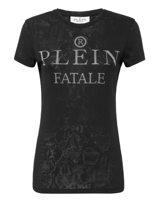 T-shirt Round Neck SS Sexy Pure Fit with Crystals