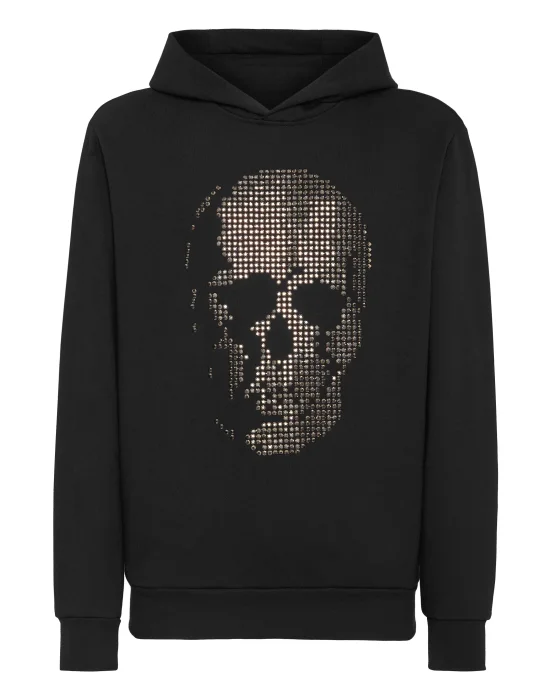 Hoodie Sweatshirt Skull strass