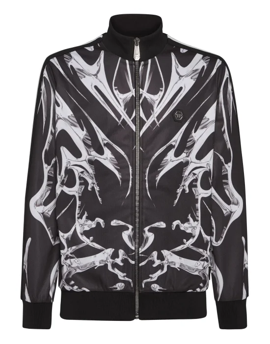 Jogging Zipped Jacket Chrome